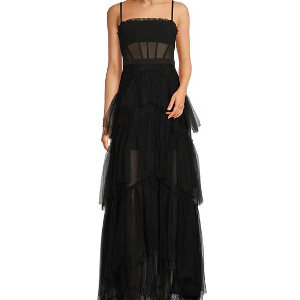 Betsey & Adam Tulle Corset Dress